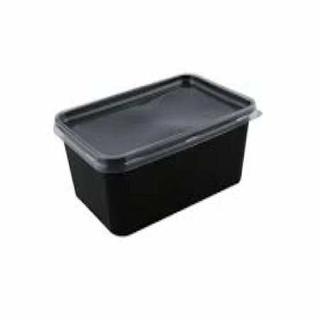 1500ml Rectangle Black Container