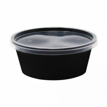 300ml Round Container Black