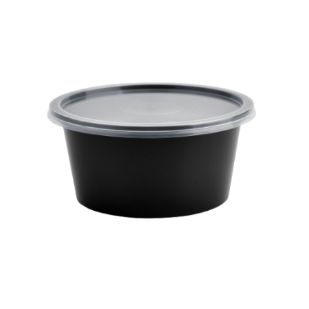 400ml Round Black container