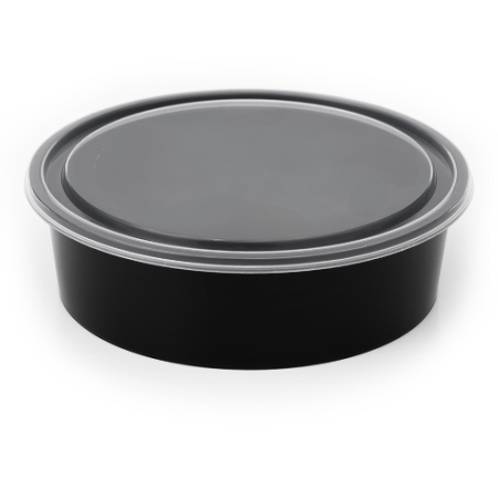 600ml Black Round Container