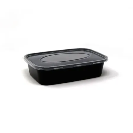 750ml Rectangle Black Container