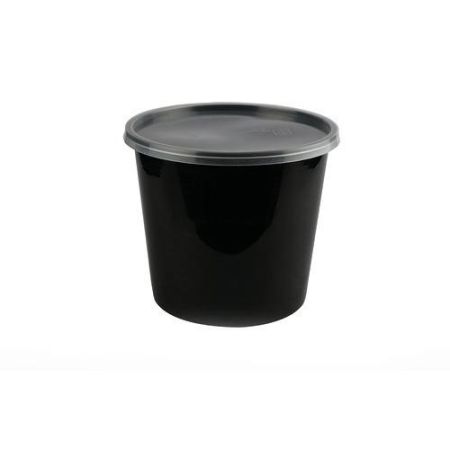 750ml Tall Round Container Black