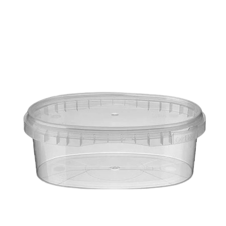 500ml Oval Tamper Evident Container with Lid
